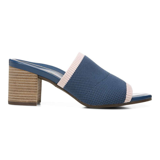 Fleur Heeled Sandal - Dark Blue