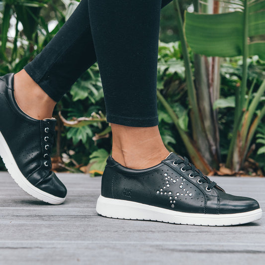 Lifestyle image for Basha Lace-Up Casual Sneaker - Black