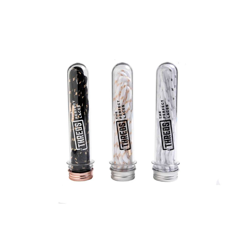 BLING LACES - Rose Gold Lace: Black Pattern: Black