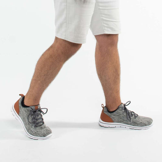 Lifestyle image for Hudson Lace-Up Sneaker - Grey Marle